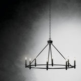 Kichler Carrick 8-Light Black Traditional Bare Bulb Chandelier