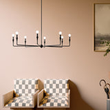 Kichler Alvaro 8-Light Black Modern/Contemporary Bare Bulb Chandelier
