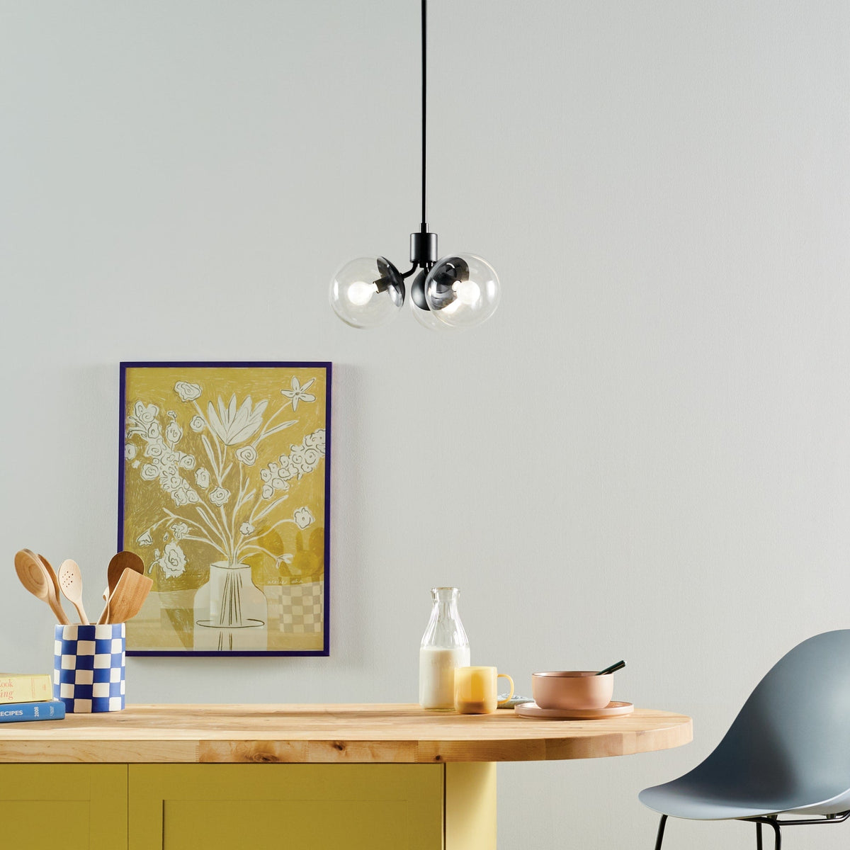 Kichler Silvarious 3-Light Black Modern/Contemporary Chandelier