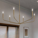 Kichler Madden 6-Light Gold Modern/Contemporary Bare Bulb Chandelier