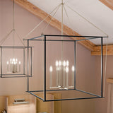 Kichler Eisley 8-Light Polished Nickel Modern/Contemporary Lantern Led, Large Hanging Pendant Light