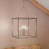 Kichler Eisley 8-Light Polished Nickel Modern/Contemporary Lantern Led, Large Hanging Pendant Light
