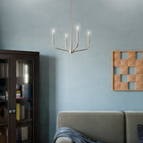 Kichler Madden 4-Light Brushed Nickel Modern/Contemporary Bare Bulb Chandelier