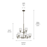 Kichler Shailene 9-Light Brushed Nickel Traditional Chandelier