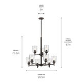 Kichler Shailene 9-Light Bronze Traditional Chandelier