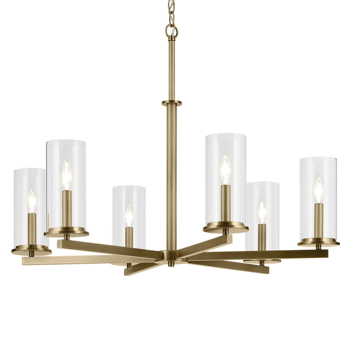 Kichler Crosby 6-Light Gold Modern/Contemporary Chandelier
