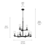 Kichler Crosby 9-Light Black Traditional Chandelier
