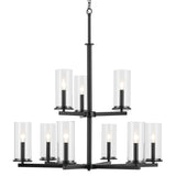 Kichler Crosby 9-Light Black Traditional Chandelier
