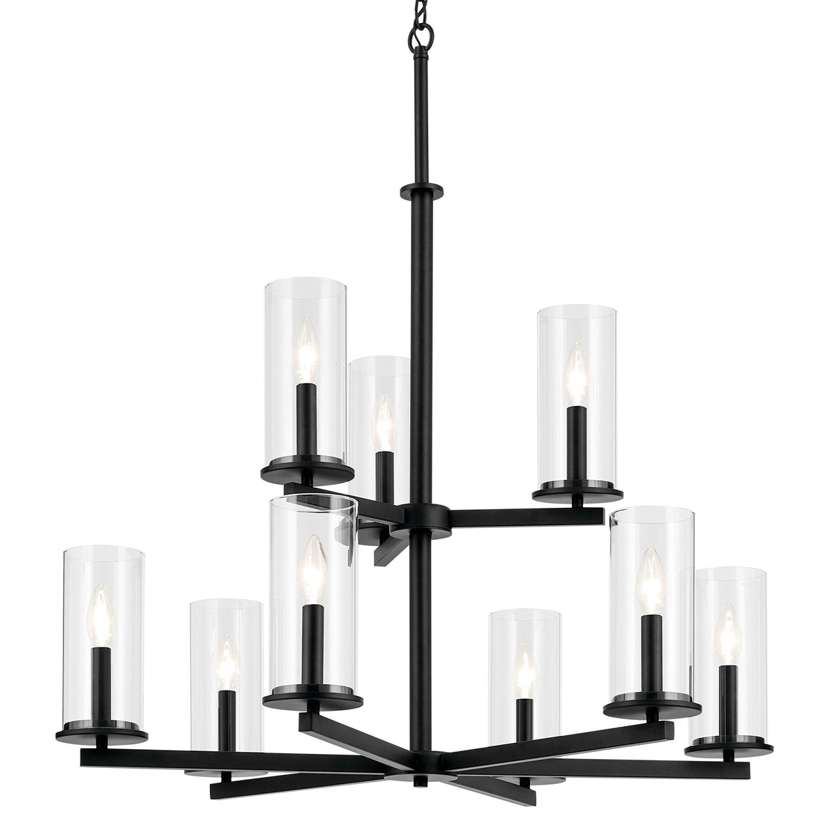 Kichler Crosby 9-Light Black Traditional Chandelier