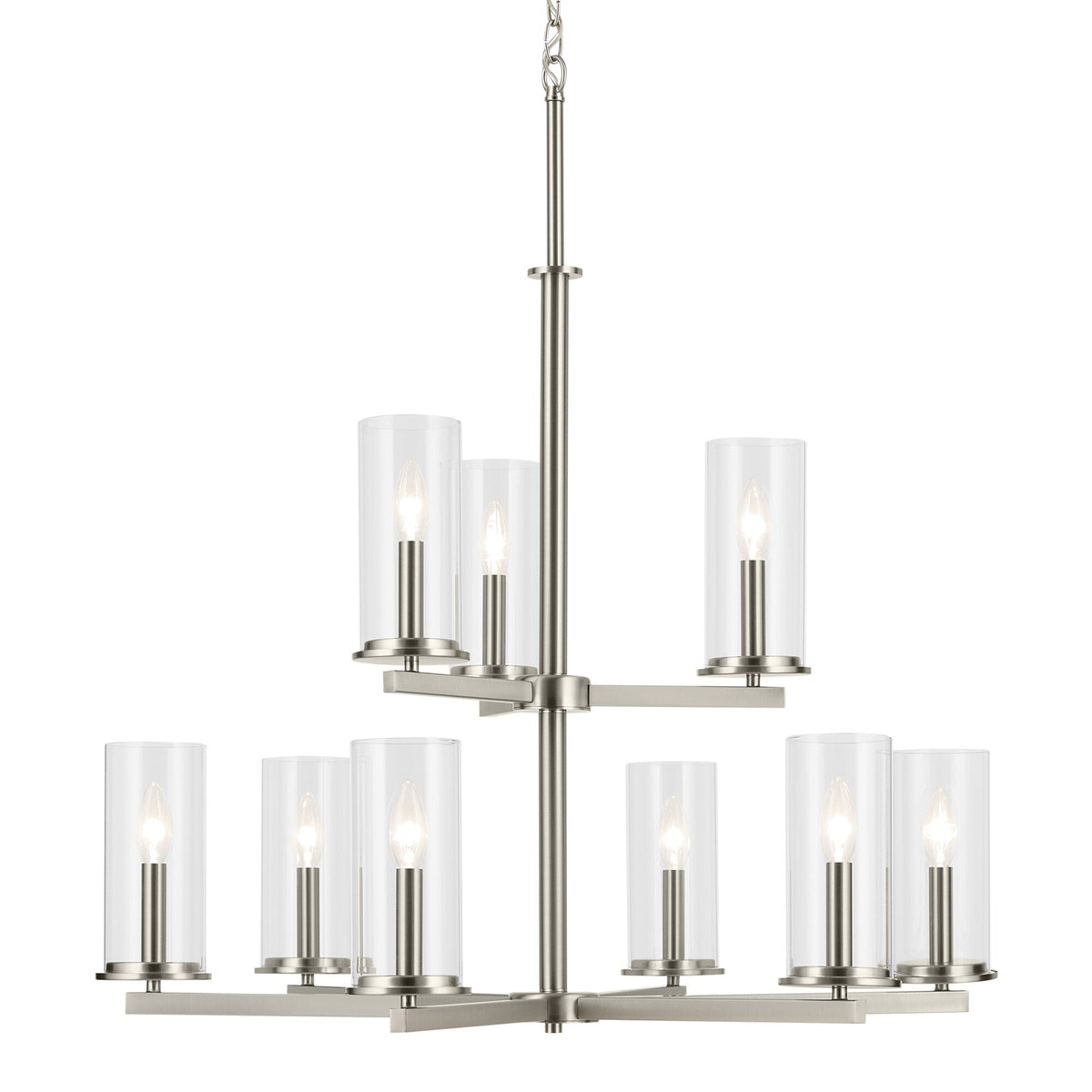 Kichler Crosby 9-Light Brushed Nickel Traditional Chandelier