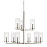 Kichler Crosby 9-Light Brushed Nickel Traditional Chandelier