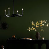 Kichler Tolani 4-Light Black Vintage Bare Bulb Chandelier