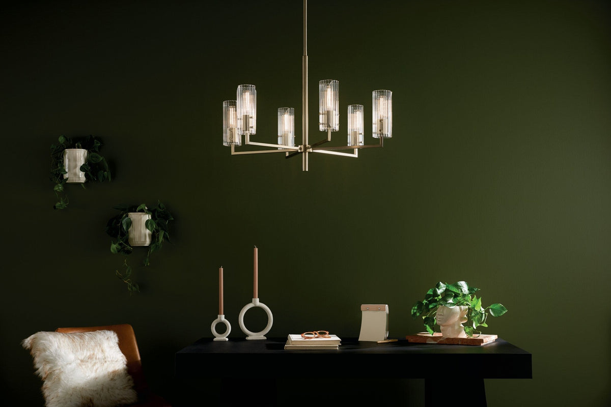 Kichler Velestino 6-Light Gold Modern/Contemporary Chandelier