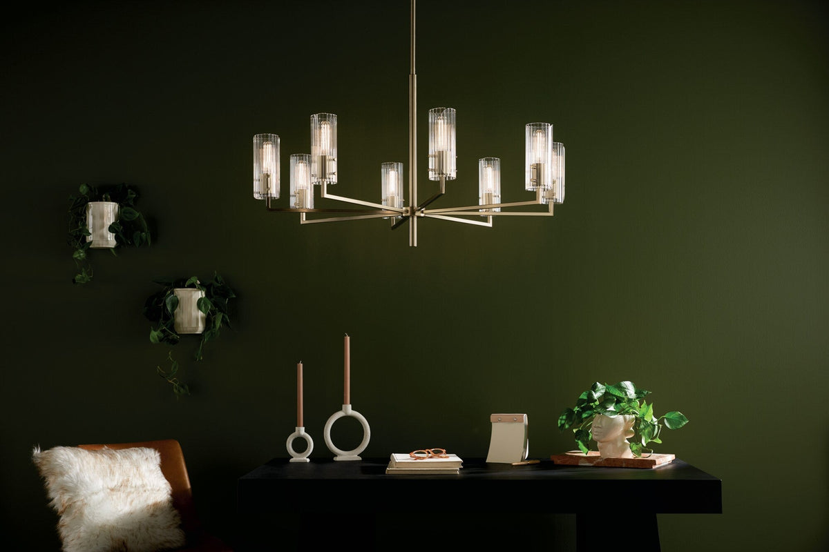 Kichler Velestino 8-Light Gold Modern/Contemporary Chandelier