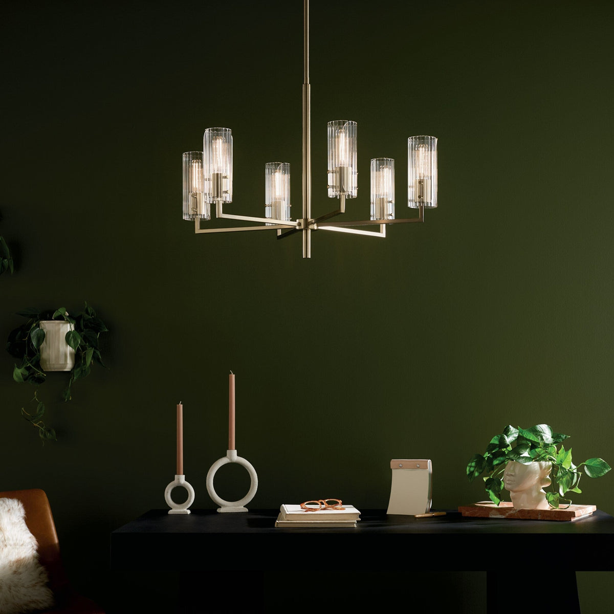 Kichler Velestino 6-Light Gold Modern/Contemporary Chandelier
