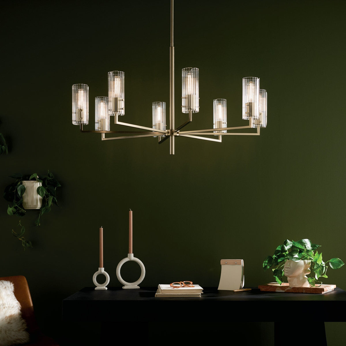 Kichler Velestino 8-Light Gold Modern/Contemporary Chandelier