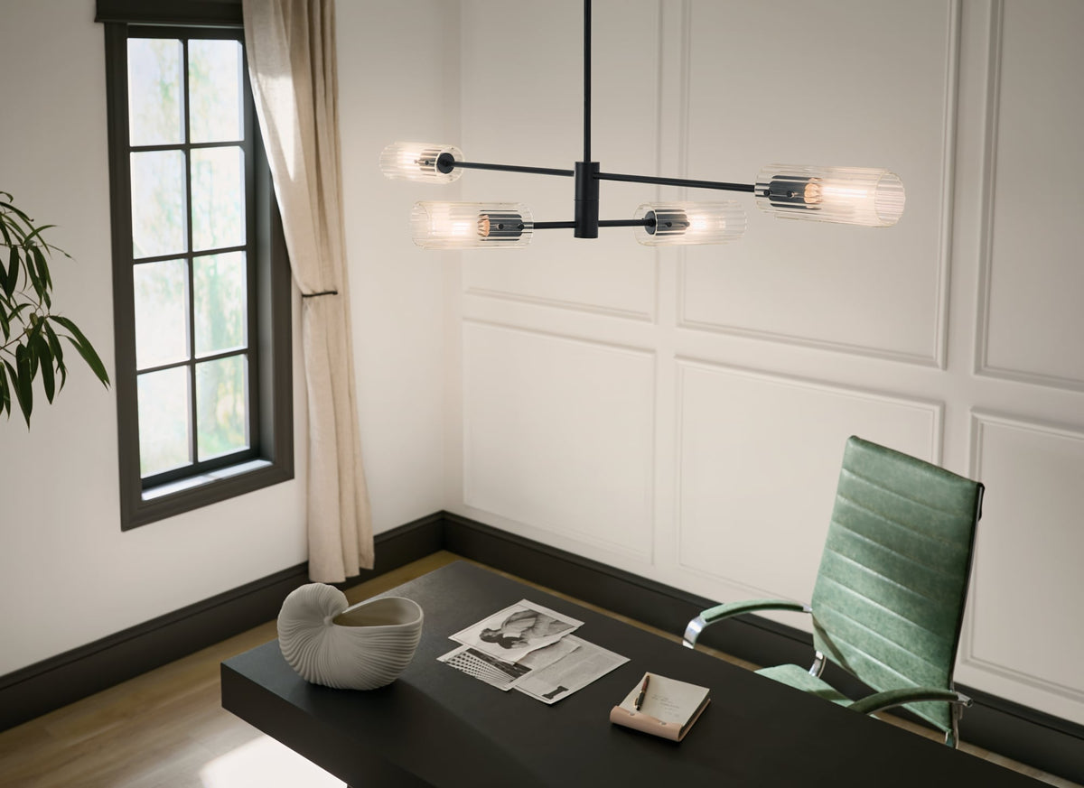 Kichler Velestino 4-Light Black Modern/Contemporary Chandelier