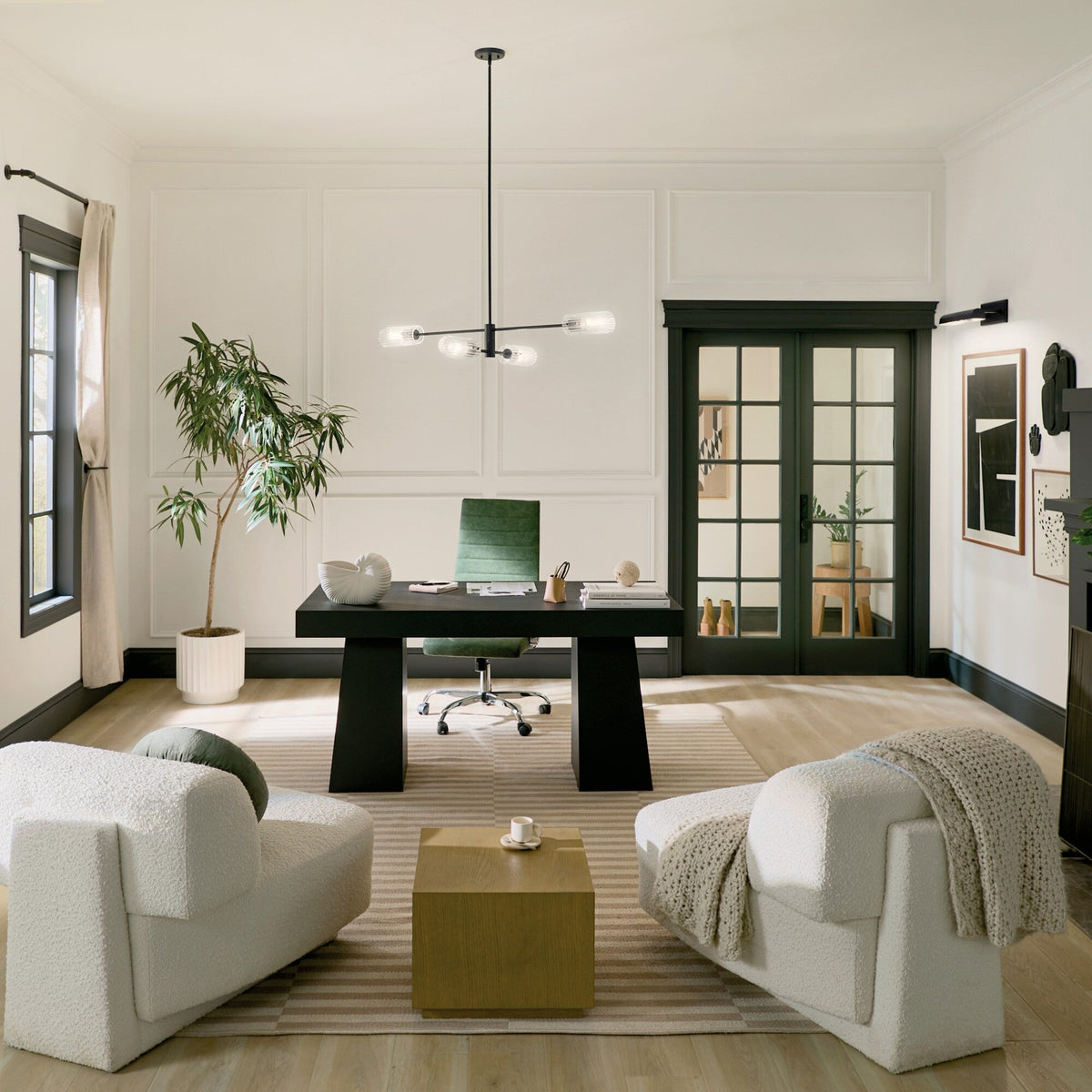 Kichler Velestino 4-Light Black Modern/Contemporary Chandelier