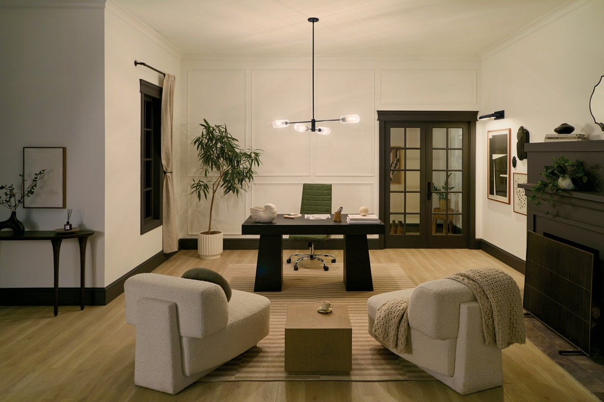 Kichler Velestino 4-Light Black Modern/Contemporary Chandelier