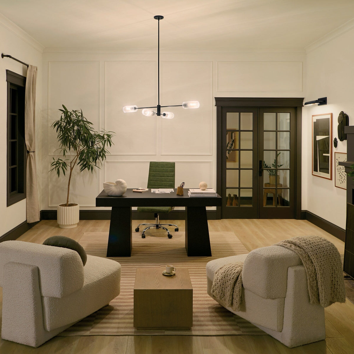 Kichler Velestino 4-Light Black Modern/Contemporary Chandelier