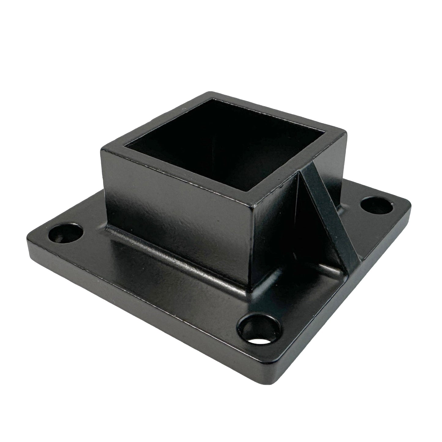 Ironcraft Accessory 1.75-in Black Metal Surface Mount For Aluminum Fence