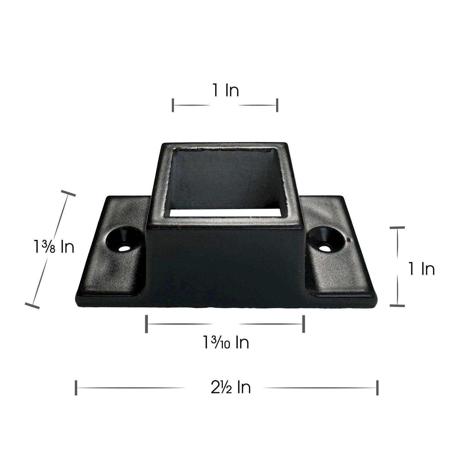 Ironcraft Accessory 2.5-in Black Metal Surface Mount For Aluminum Fence