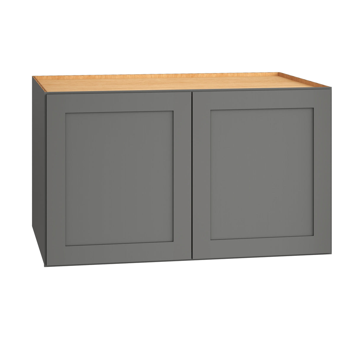 Diamond Express Jamestown 36-in W x 21-in H x 24-in D Moonstone Gray Wall Fully Assembled Plywood Cabinet (Recessed Panel Shaker Door Style)