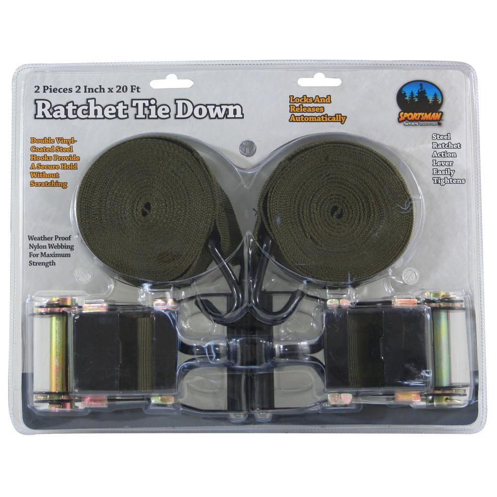 Sportsman 2-Piece Ratchet Tie Down Set - Super Arbor