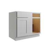RELIABILT Parkstone 39-in W x 34.5-in H x 24-in D Grey Blind 1-Drawer Base Fully Assembled Plywood Cabinet (Flat Panel Shaker Style)