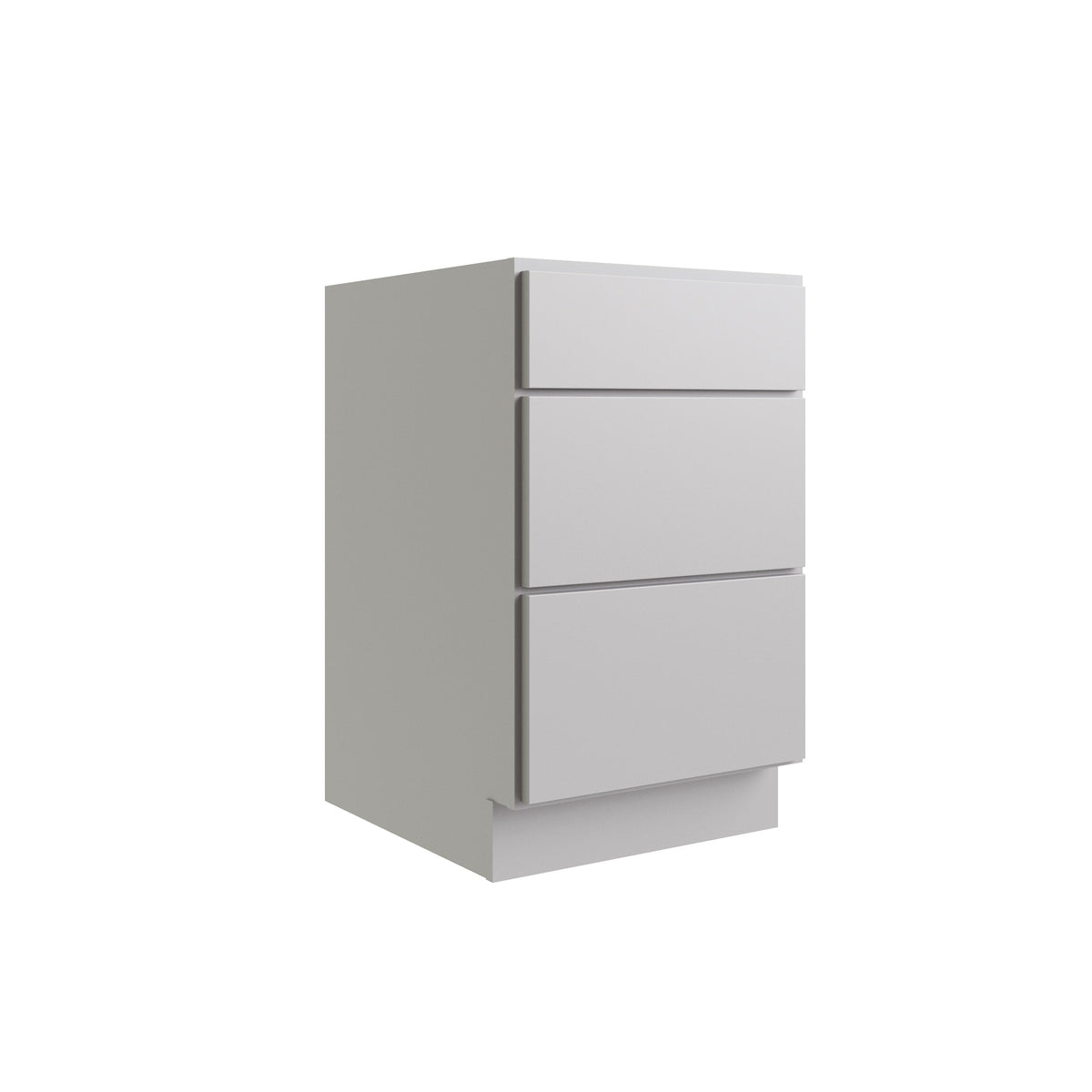 RELIABILT Parkstone 21-in W x 34.5-in H x 24-in D Grey 3-Drawer Base Fully Assembled Plywood Cabinet (Flat Panel Style)