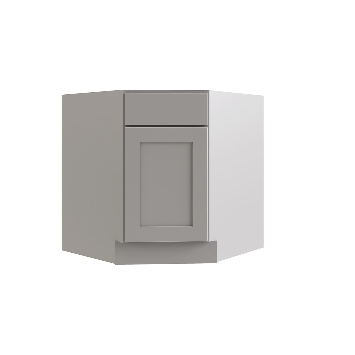 RELIABILT Parkstone 32-in W x 34.5-in H x 24-in D Grey Diagonal Sink Base Fully Assembled Plywood Cabinet (Flat Panel Shaker Style)