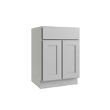 RELIABILT Parkstone 24-in W x 34.5-in H x 24-in D Grey 1-Drawer Base Fully Assembled Plywood Cabinet (Flat Panel Shaker Style)