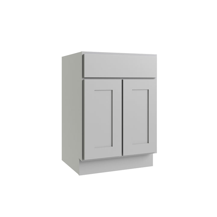 RELIABILT Parkstone 24-in W x 34.5-in H x 24-in D Grey 1-Drawer Base Fully Assembled Plywood Cabinet (Flat Panel Shaker Style)