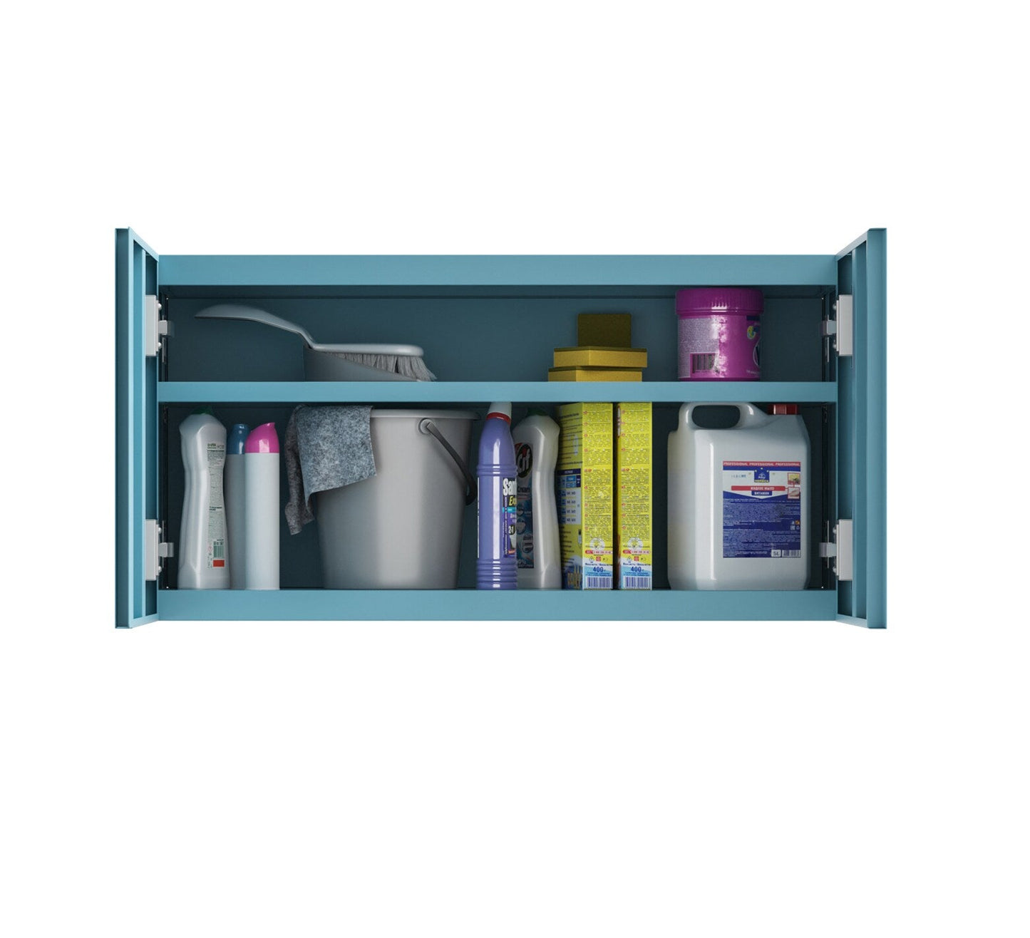 Everest 36-in W x 18-in H Steel Modern Blue Wall-mount Utility Storage Cabinet