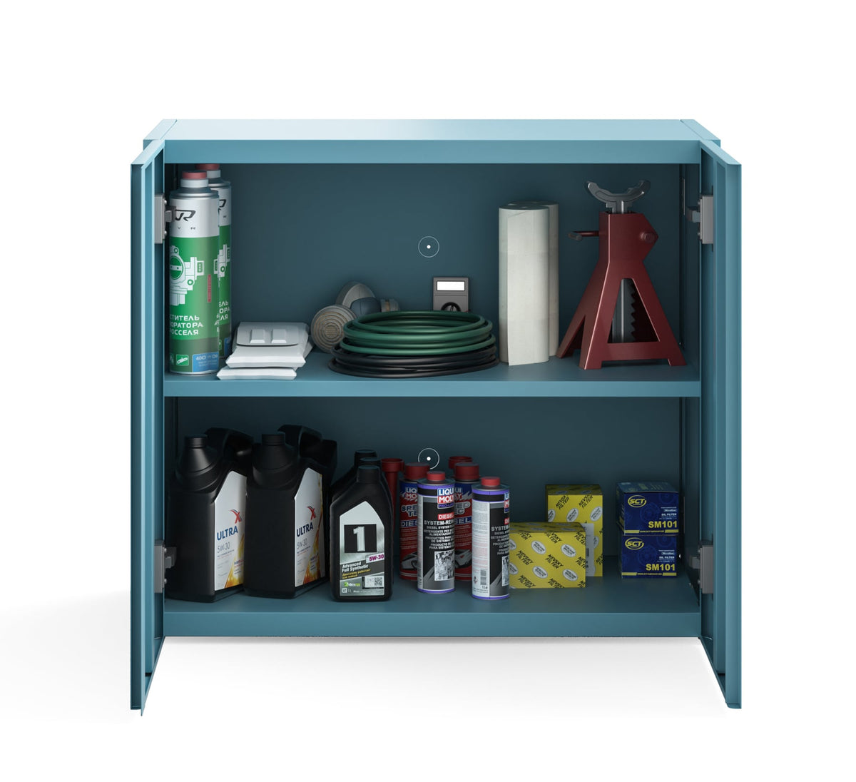 Everest 36-in W x 31-in H Steel Modern Blue Freestanding Utility Storage Cabinet