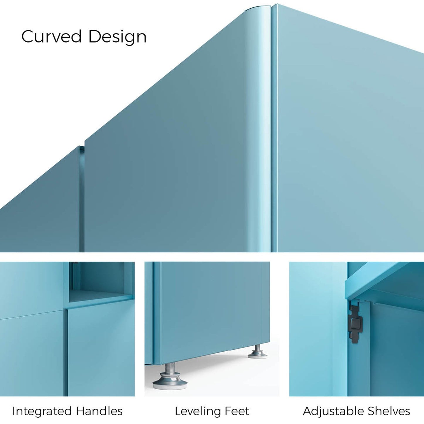 Everest 36-in W x 74-in H Steel Modern Blue Freestanding Utility Storage Cabinet