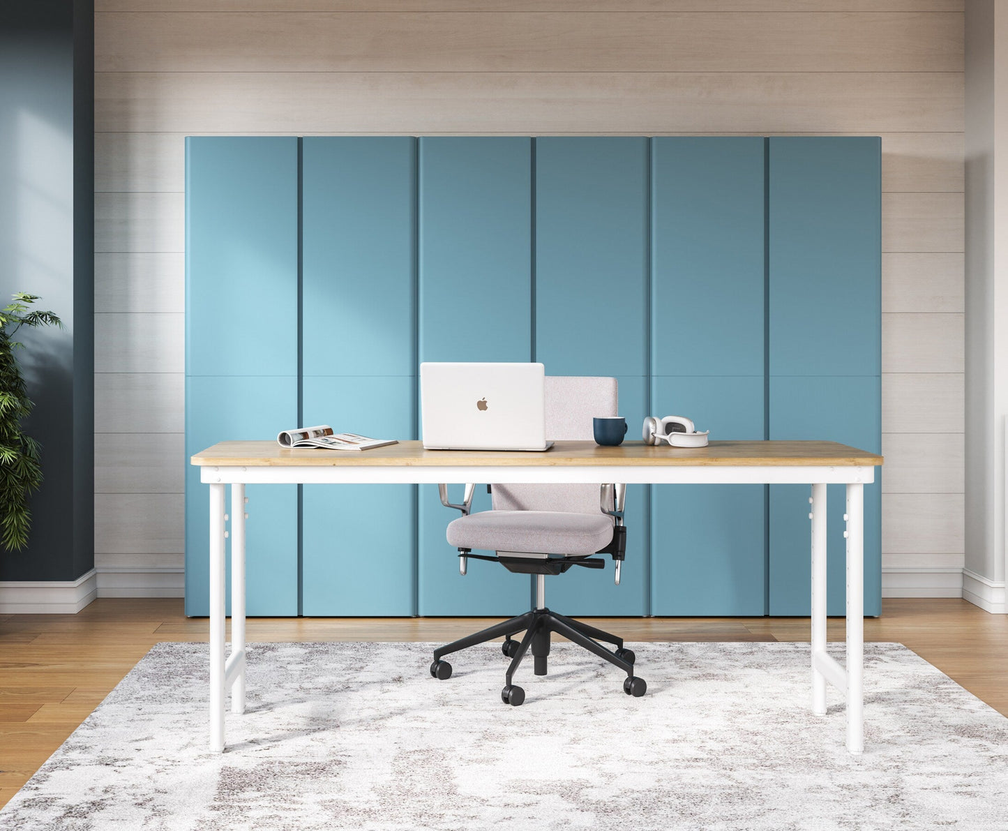 Everest 36-in W x 74-in H Steel Modern Blue Freestanding Utility Storage Cabinet