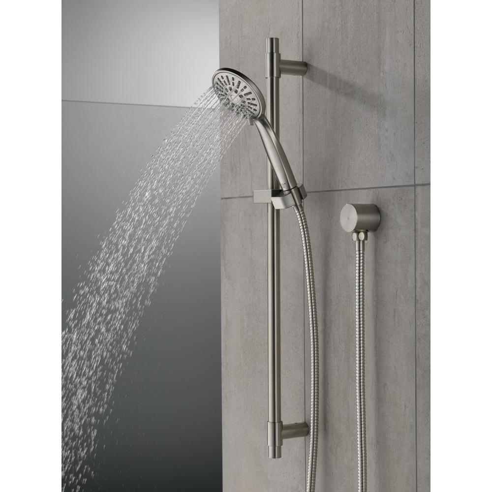 4-Spray 3.9 in. Single Wall Mount Handheld Shower Head in Stainless - Super Arbor