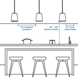 Progress Lighting Anjoux 4-Light Silver Ridge Transitional Geometric Medium Hanging Pendant Light