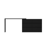 FUFU&GAGA Black Mdf Base with Mdf Top Kitchen Cart (16-in x 90.4-in x 32.7-in)