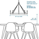 Progress Lighting Tosca 6-Light Matte Black Modern/Contemporary Chandelier