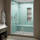 Coraline XL 56 - 60 in. x 80 in. Frameless Sliding Shower Door with StarCast Clear Glass in Stainless Steel Right Hand - Super Arbor