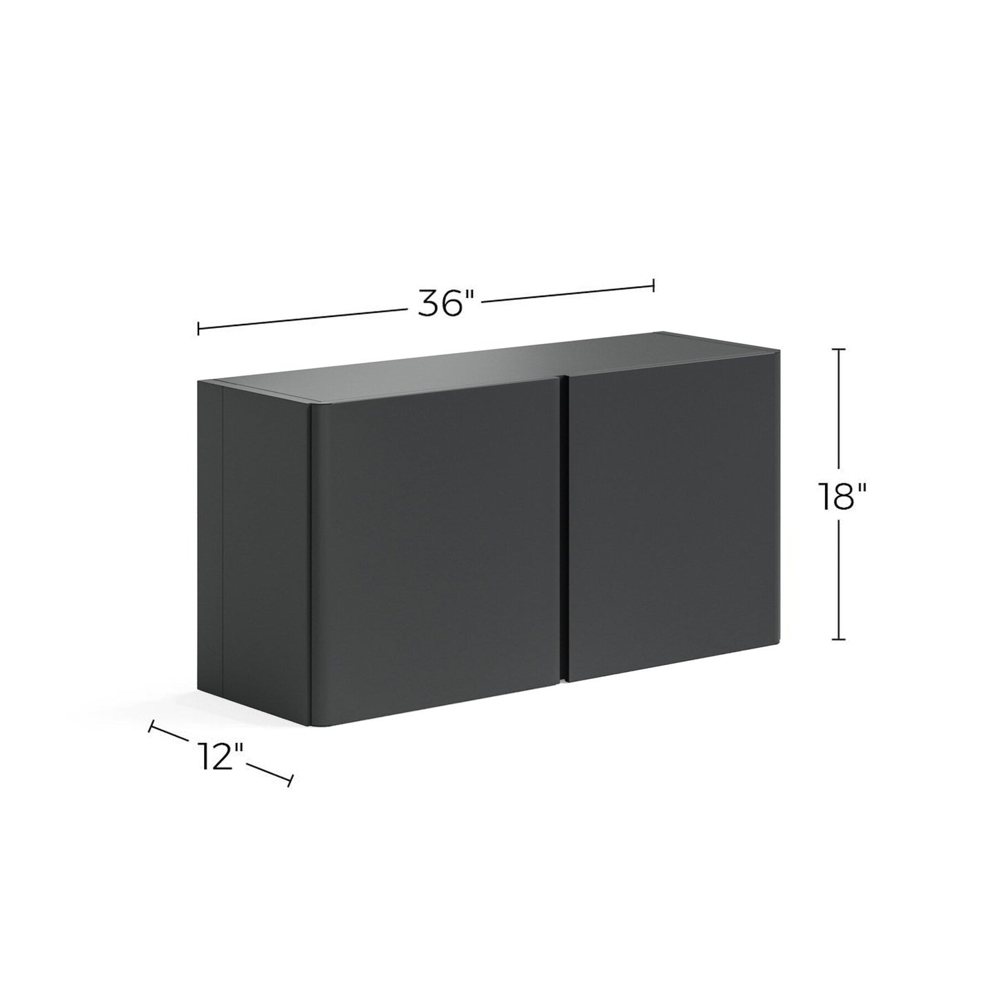 Everest 36-in W x 18-in H Steel Graphite Gray Wall-mount Utility Storage Cabinet