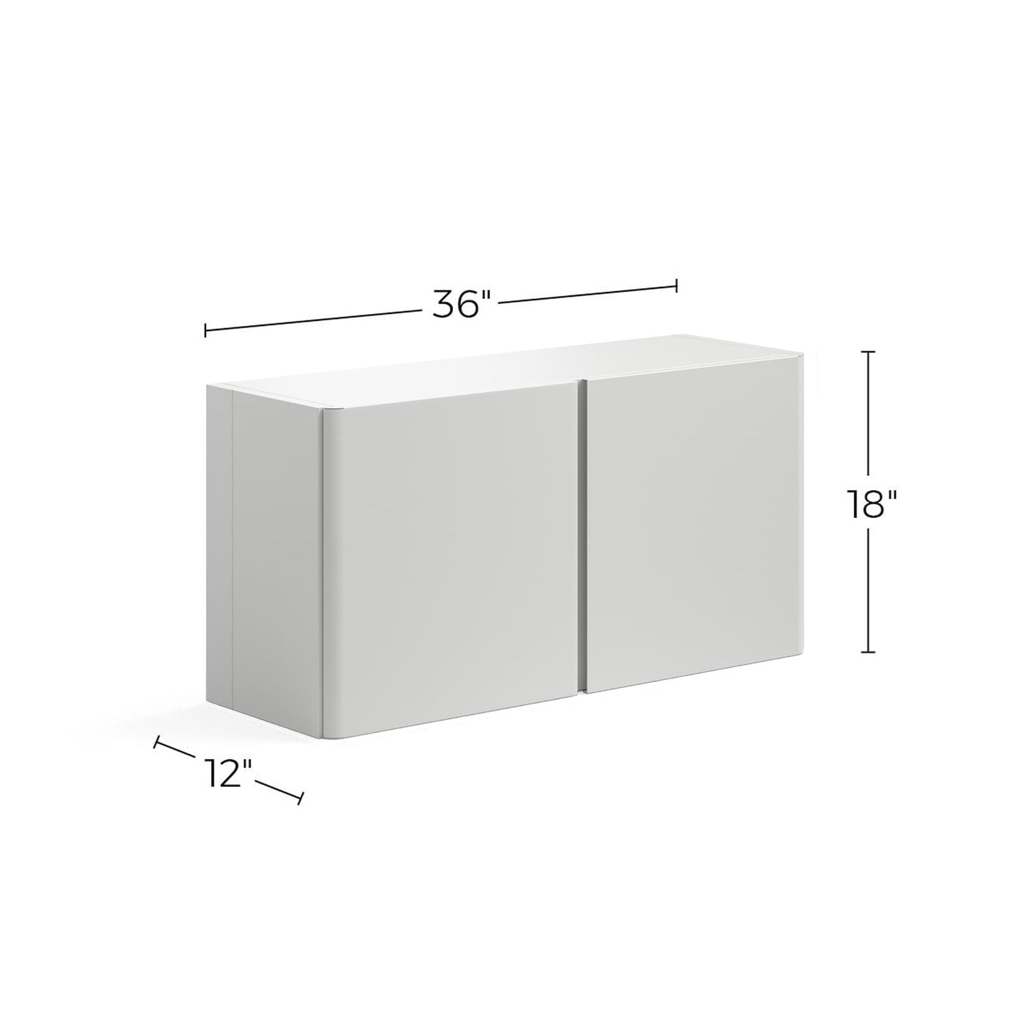 Everest 36-in W x 18-in H Steel Cloud White Wall-mount Utility Storage Cabinet