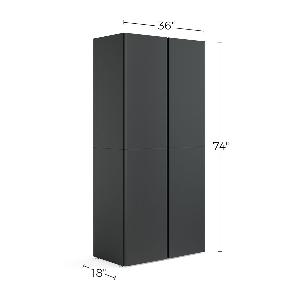 Everest 36-in W x 74-in H Steel Graphite Gray Freestanding Utility Storage Cabinet