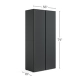 Everest 36-in W x 74-in H Steel Graphite Gray Freestanding Utility Storage Cabinet