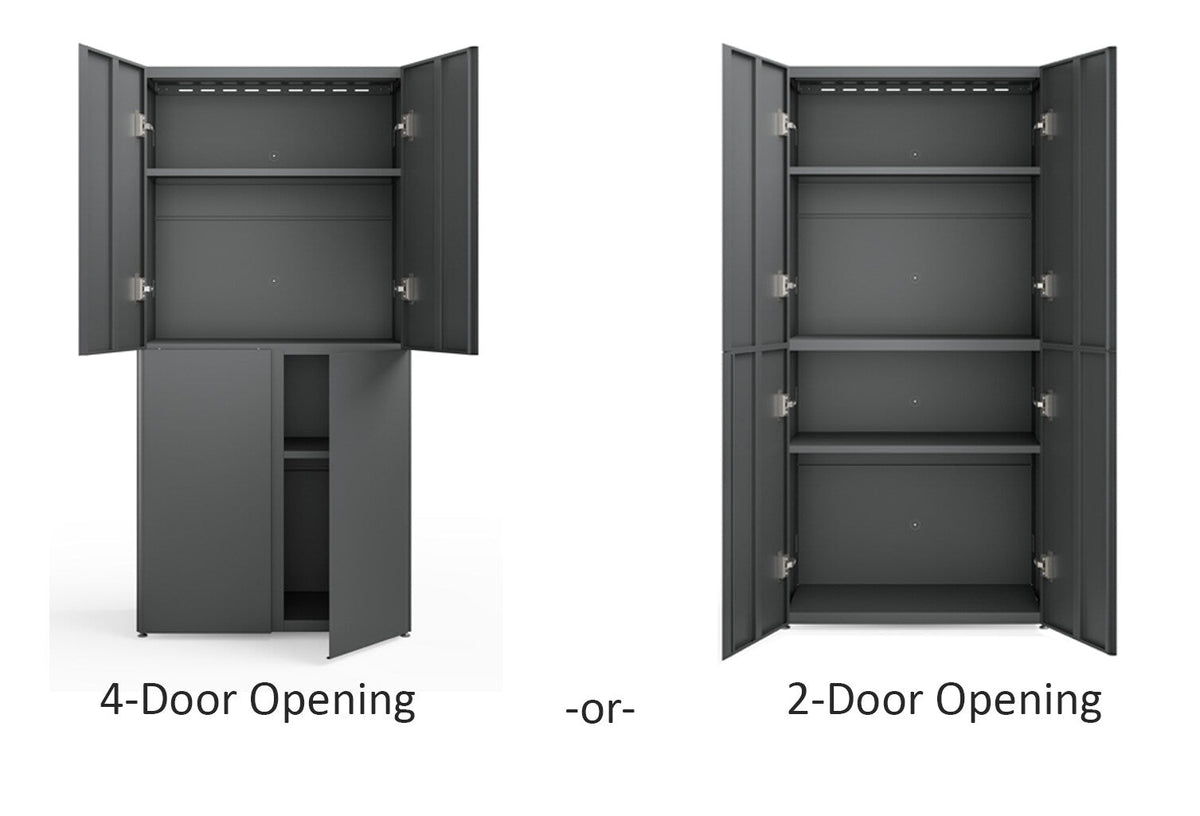 Everest 36-in W x 74-in H Steel Graphite Gray Freestanding Utility Storage Cabinet