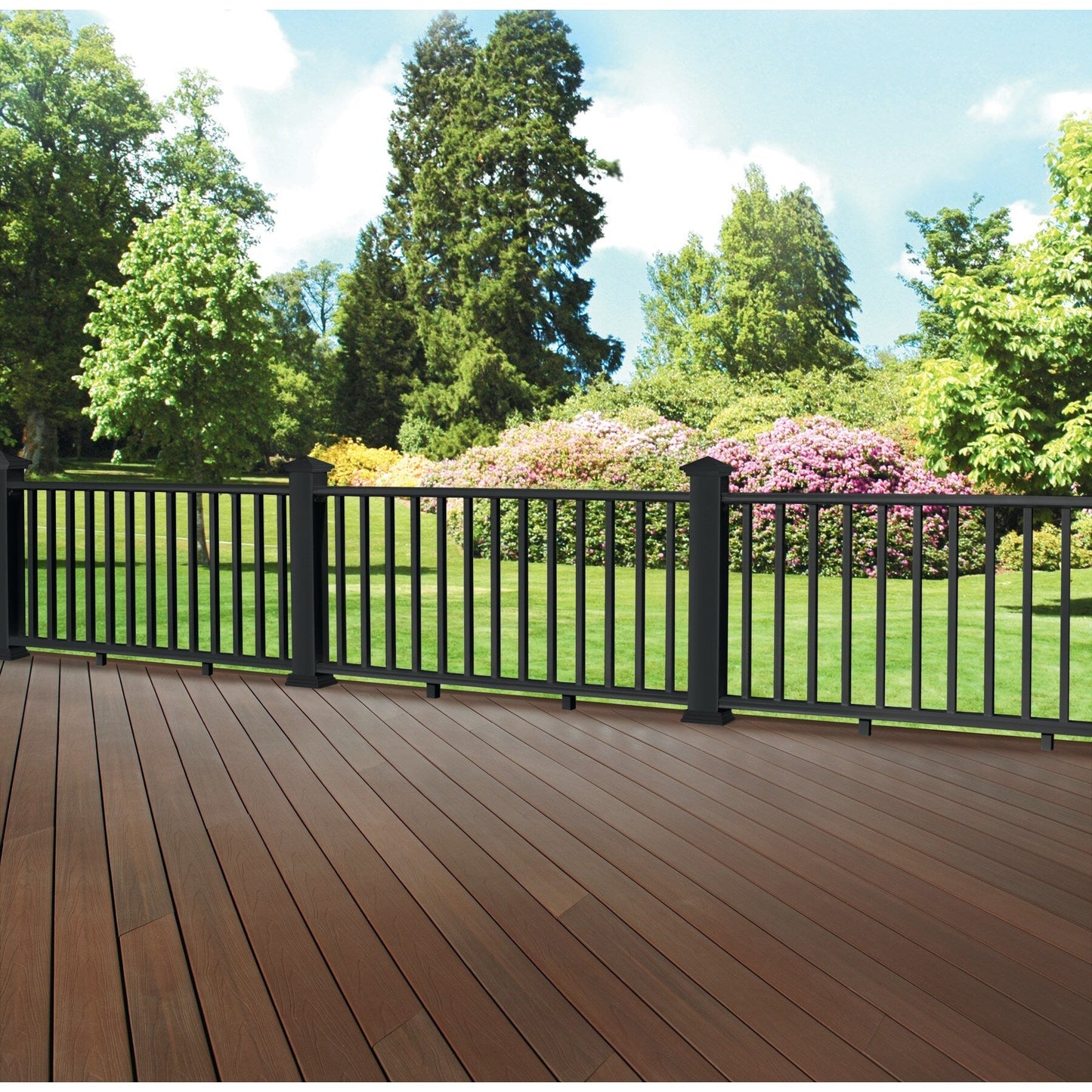 Fiberon 5-in x 5-in Obsidian PVC Deck Post Base Trim