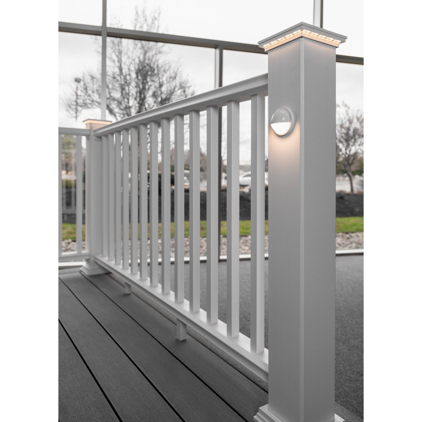 Fiberon 5-in x 5-in 35-Lumen 0.4-Watt Simply Brown Low Voltage Hardwired LED Outdoor Post Cap Light (3000)