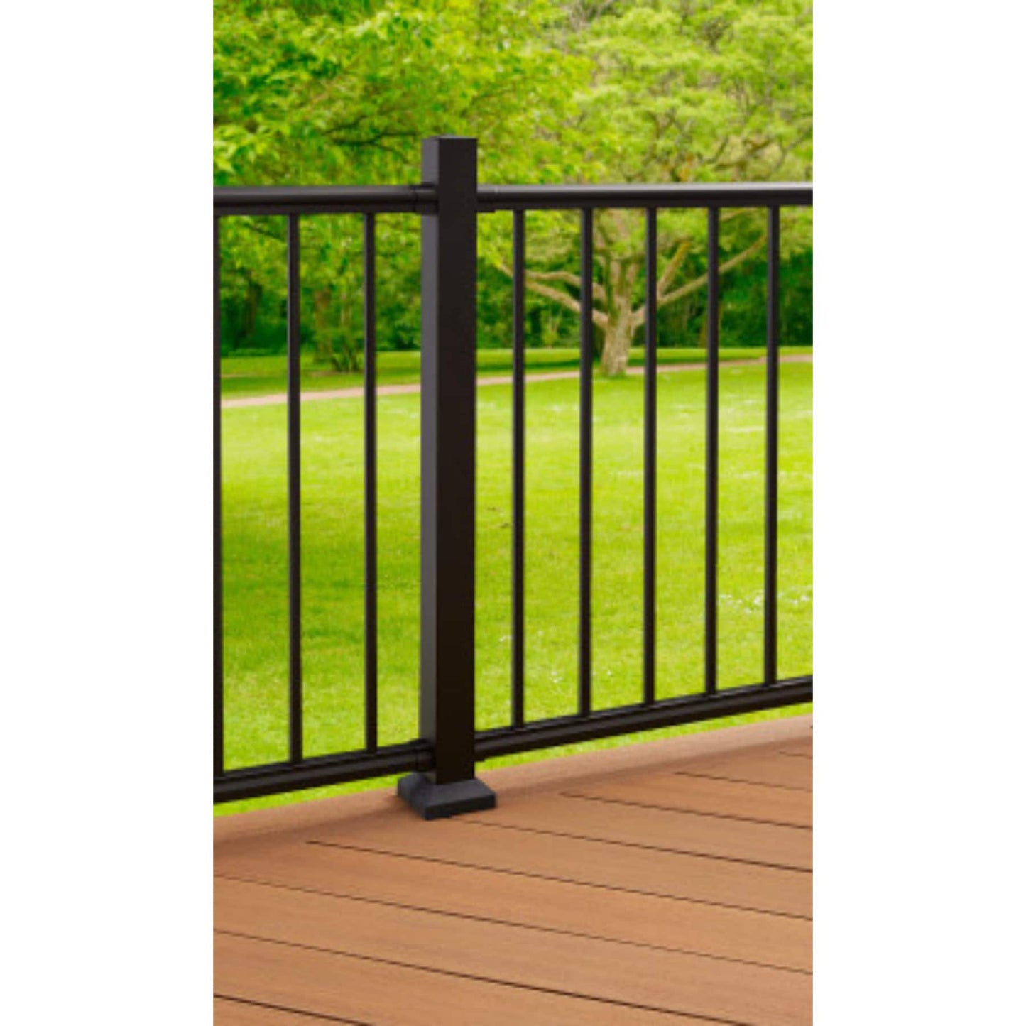 Fiberon CitySide Matte Black Aluminum Deck End Post
